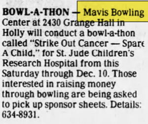 Kountry Kitchen (Baba-Ruski) - Dec 1 1983 Location At Mavis Lanes Now Holly Bowl